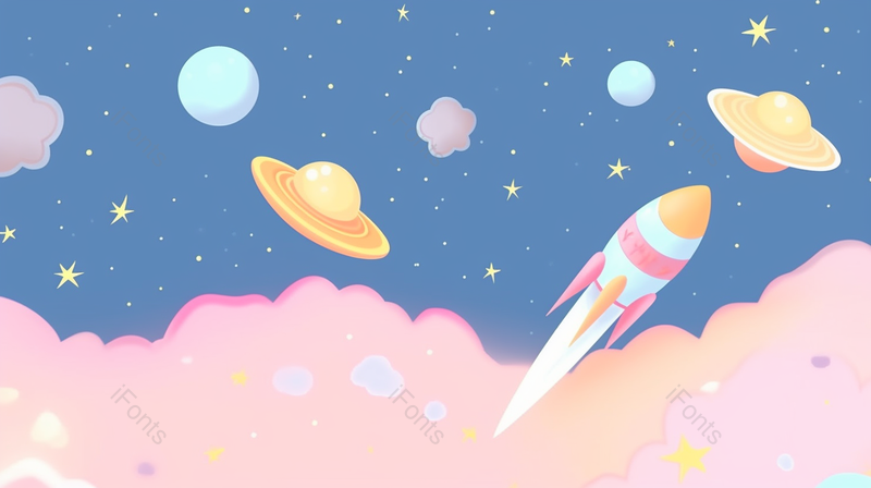 六一儿童卡通星空背宇宙景图,插画/手绘图,插画/手绘图库,插画/手绘图下载,插画/手绘